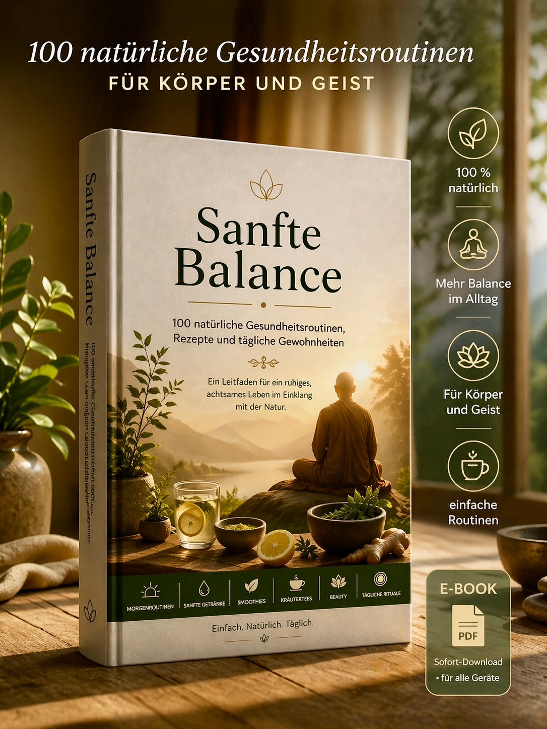 Sanfte Balance – 100 natürliche Gesundheitsroutinen für Körper und Geist